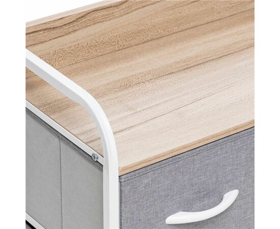 Комод "Ноа" широкий (каркас Белый / Светло-серый), изображение 4 | Интернет магазин мебели и декора LifeDekor