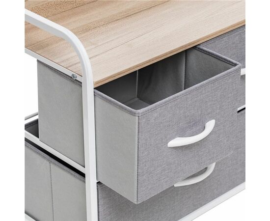 Комод "Ноа" широкий (каркас Белый / Светло-серый), изображение 5 | Интернет магазин мебели и декора LifeDekor