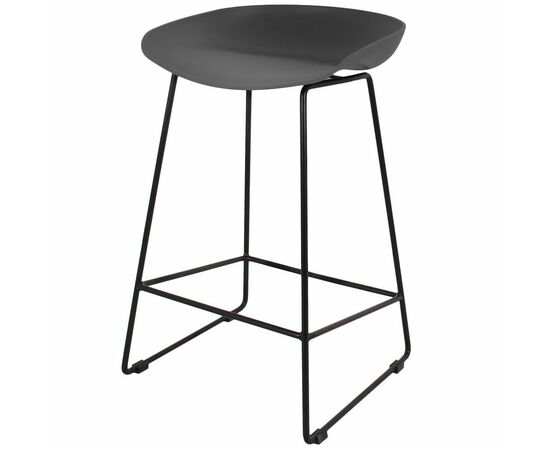 Стул полубарный Neo чёрный с чёрными ножками, изображение 3 | Интернет магазин мебели и декора LifeDekor