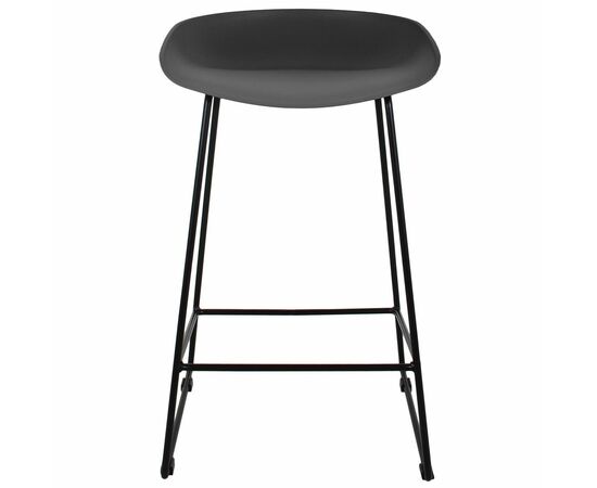 Стул полубарный Neo чёрный с чёрными ножками, изображение 2 | Интернет магазин мебели и декора LifeDekor