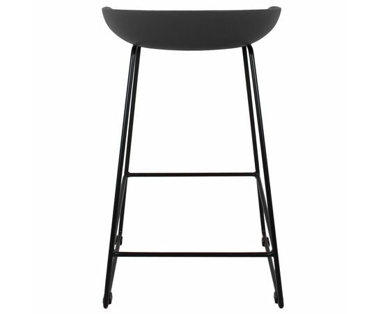 Стул полубарный Neo чёрный с чёрными ножками, изображение 4 | Интернет магазин мебели и декора LifeDekor