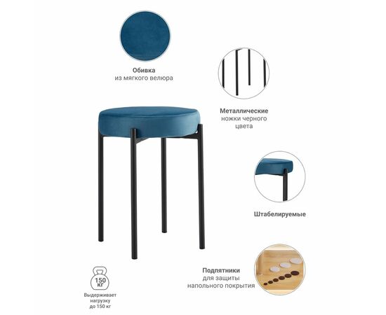 Стул Bug тёмно-бирюзовый, изображение 8 | Интернет магазин мебели и декора LifeDekor