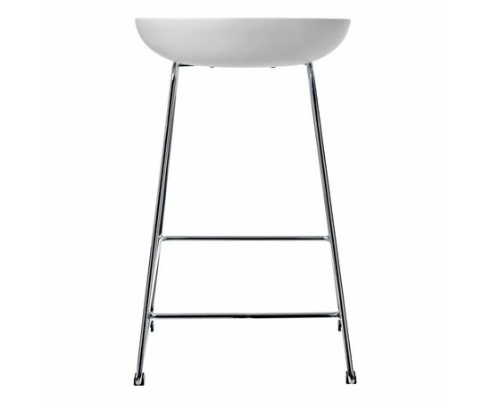 Стул полубарный Neo белый с хромированными ножками, изображение 4 | Интернет магазин мебели и декора LifeDekor