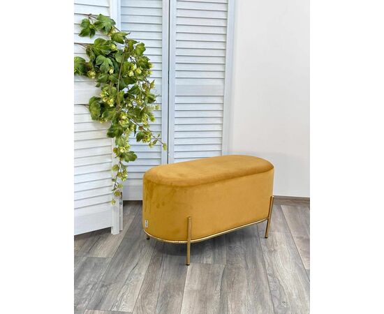 Пуф для гостиной ZEN BLUVEL-68 желтый, велюр / золотой каркас М-City, изображение 2 | Интернет магазин мебели и декора LifeDekor