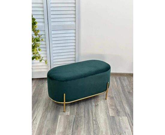Пуф для гостиной ZEN BLUVEL-78 зеленый, велюр / золотой каркас М-City, изображение 2 | Интернет магазин мебели и декора LifeDekor
