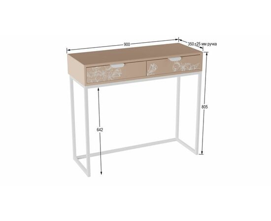 Консоль "Дрим" (Пудра/Белый), изображение 2 | Интернет магазин мебели и декора LifeDekor