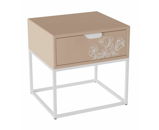 Тумбочка прикроватная "Дрим" (Пудра/Белый 7097283102), изображение 5 | Интернет магазин мебели и декора LifeDekor