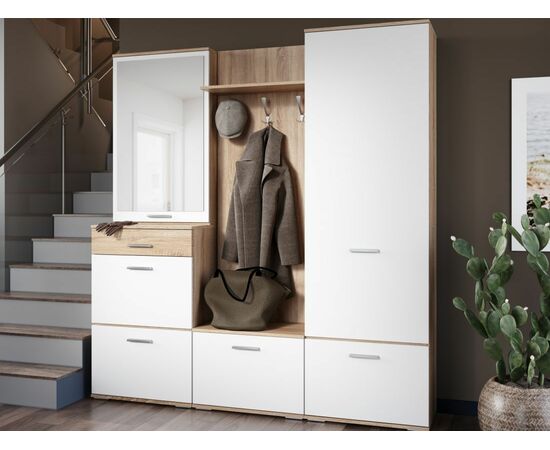 Шкаф «Виола» 1дв, Дуб сонома/белый, изображение 4 | Интернет магазин мебели и декора LifeDekor