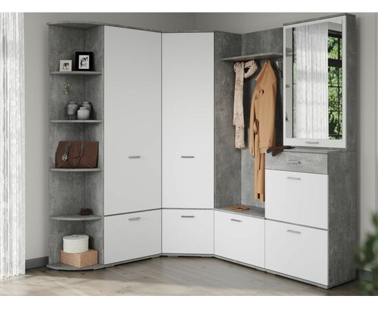 Шкаф «Виола» 70, Ателье светлый/белый, изображение 5 | Интернет магазин мебели и декора LifeDekor