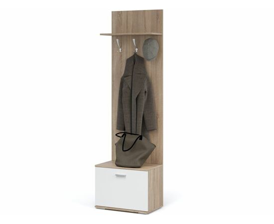 Вешалка «Виола», Дуб сонома/белый, изображение 2 | Интернет магазин мебели и декора LifeDekor