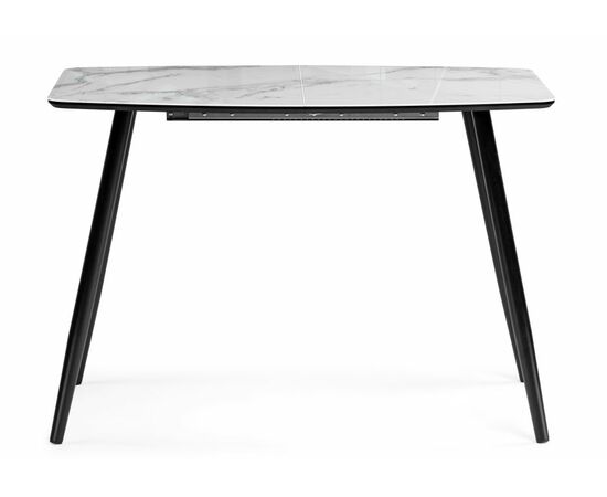 Стол Эмма вставка стекло / черный / черная шагрень, изображение 2 | Интернет магазин мебели и декора LifeDekor