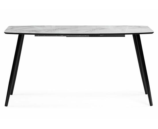 Стол Эмма вставка стекло / черный / черная шагрень, изображение 3 | Интернет магазин мебели и декора LifeDekor