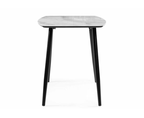 Стол Эмма вставка стекло / черный / черная шагрень, изображение 4 | Интернет магазин мебели и декора LifeDekor