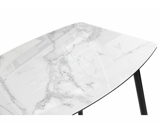 Стол Эмма вставка стекло / черный / черная шагрень, изображение 5 | Интернет магазин мебели и декора LifeDekor