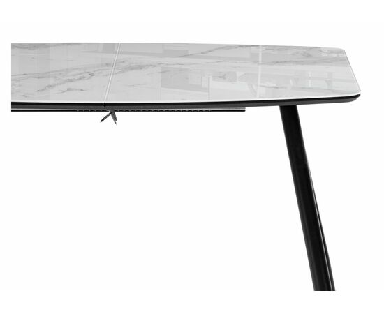 Стол Эмма вставка стекло / черный / черная шагрень, изображение 6 | Интернет магазин мебели и декора LifeDekor