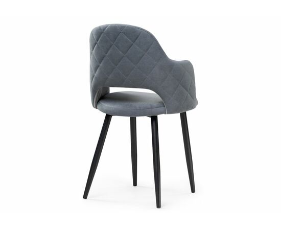 Стул Гутрид ромбы сзади без складок черный / серый, изображение 5 | Интернет магазин мебели и декора LifeDekor