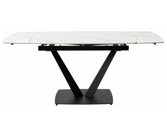 Стол ALATRI 120 MATT WHITE MARBLE SINTERED STONE / BLACK М-City, изображение 3 | Интернет магазин мебели и декора LifeDekor