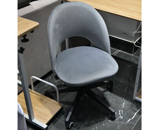 Стул Leo вращающийся на колесиках темно-серый, изображение 10 | Интернет магазин мебели и декора LifeDekor