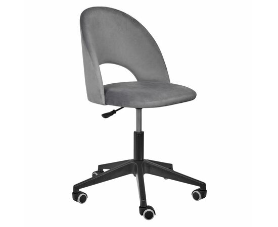 Стул Leo вращающийся на колесиках темно-серый | Интернет магазин мебели и декора LifeDekor