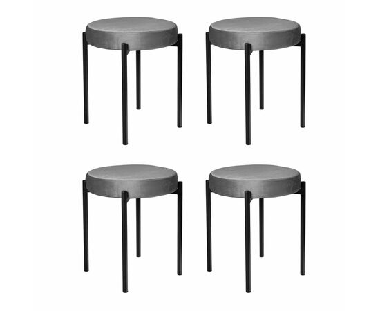 Комплект стульев-табуретов Bug серый | Интернет магазин мебели и декора LifeDekor