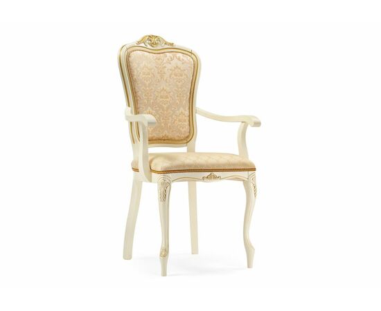 Стул деревянный Руджеро патина золото / бежевый | Интернет магазин мебели и декора LifeDekor