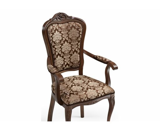 Стул деревянный Руджеро с мягкими подлокотниками орех / шоколад, изображение 5 | Интернет магазин мебели и декора LifeDekor