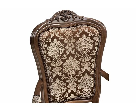 Стул деревянный Руджеро с мягкими подлокотниками орех / шоколад, изображение 6 | Интернет магазин мебели и декора LifeDekor