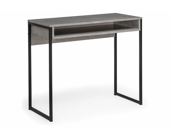 Стол Лео Лофт бетон / матовый черный | Интернет магазин мебели и декора LifeDekor