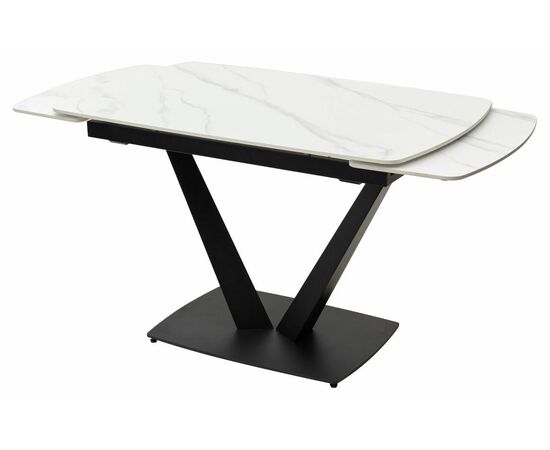 Стол ALATRI 120 MATT WHITE MARBLE SINTERED STONE / BLACK М-City, изображение 8 | Интернет магазин мебели и декора LifeDekor