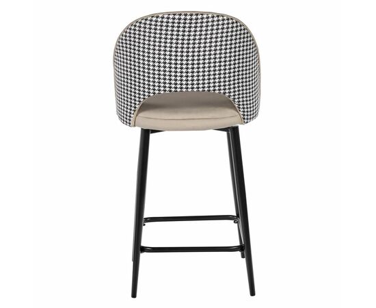 Стул полубарный Leo латте с жаккардом, поворотный механизм, изображение 5 | Интернет магазин мебели и декора LifeDekor