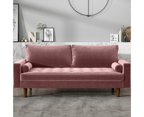 Диван Scott трехместный пыльно-розовый, Цвет: Пыльно-розовый, изображение 13 | Интернет магазин мебели и декора LifeDekor
