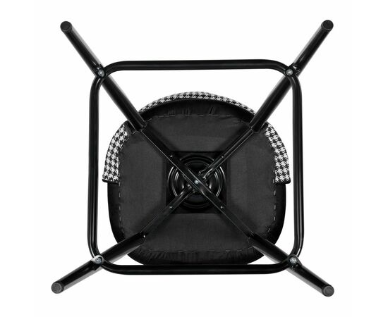 Стул полубарный Leo чёрный с жаккардом, с поворотным механизмом, изображение 10 | Интернет магазин мебели и декора LifeDekor