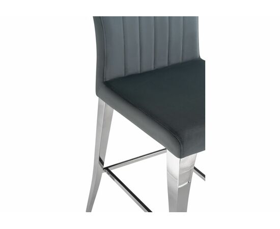 Барный стул Joan dark grey / steel, изображение 5 | Интернет магазин мебели и декора LifeDekor