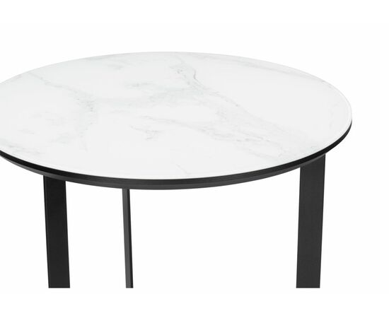 Стол стеклянный Роб D-450 мрамор белый, изображение 3 | Интернет магазин мебели и декора LifeDekor