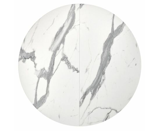 Стол Rudolf круглый раскладной 90-120x90x75см, белый мрамор, белый, изображение 10 | Интернет магазин мебели и декора LifeDekor