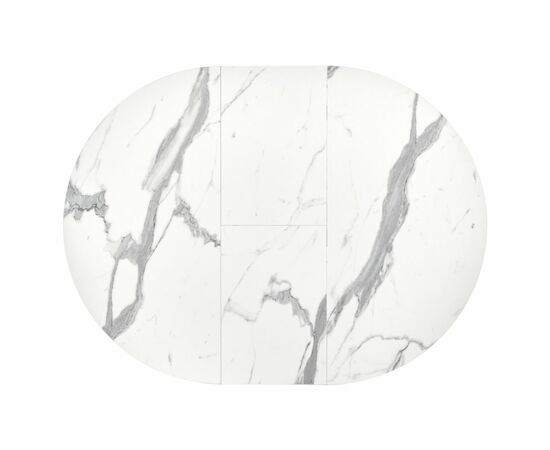 Стол Rudolf круглый раскладной 90-120x90x75см, белый мрамор, белый, изображение 11 | Интернет магазин мебели и декора LifeDekor