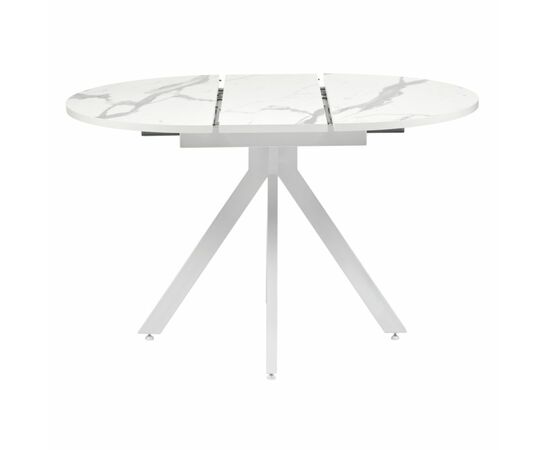 Стол Rudolf круглый раскладной 90-120x90x75см, белый мрамор, белый, изображение 6 | Интернет магазин мебели и декора LifeDekor