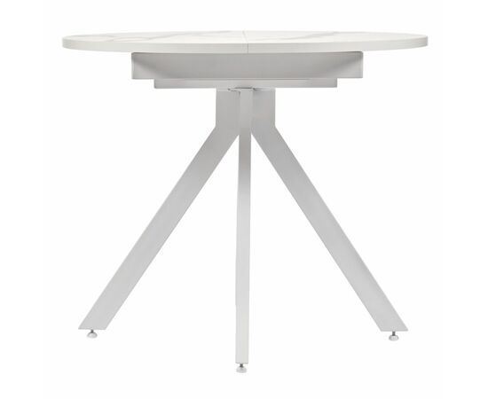 Стол Rudolf круглый раскладной 90-120x90x75см, белый мрамор, белый, изображение 3 | Интернет магазин мебели и декора LifeDekor