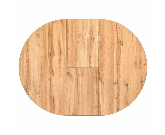 Стол Rudolf круглый раскладной 90-120x90x75см, Дуб Вотан, чёрный, изображение 11 | Интернет магазин мебели и декора LifeDekor