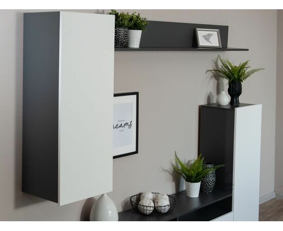 Стенка «Нео», Антрацит/Белый бриллиант, изображение 10 | Интернет магазин мебели и декора LifeDekor