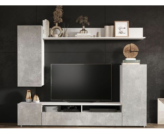 Стенка «Нео», Белый/Ателье светлый, изображение 3 | Интернет магазин мебели и декора LifeDekor