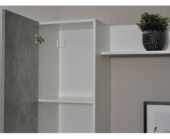 Стенка «Нео», Белый/Ателье светлый, изображение 12 | Интернет магазин мебели и декора LifeDekor