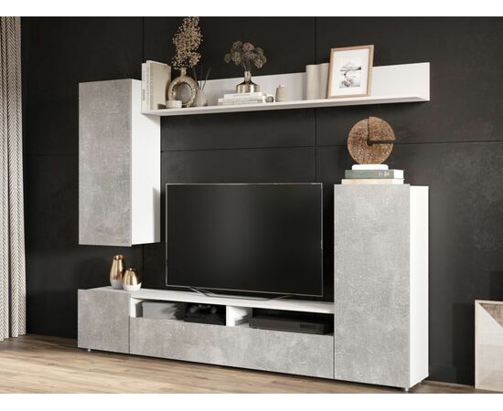 Стенка «Нео», Белый/Ателье светлый, изображение 2 | Интернет магазин мебели и декора LifeDekor