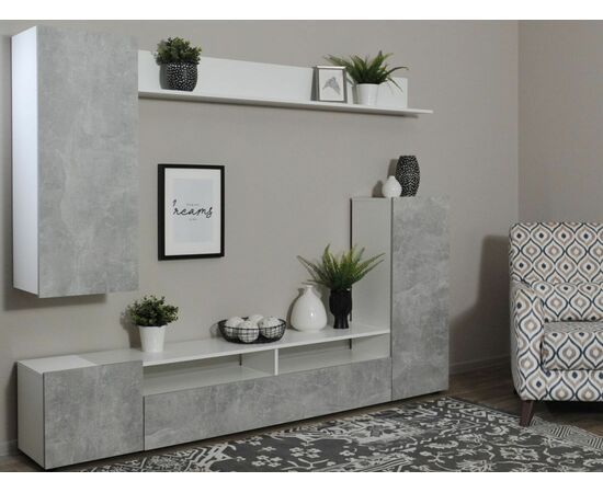 Стенка «Нео», Белый/Ателье светлый, изображение 6 | Интернет магазин мебели и декора LifeDekor