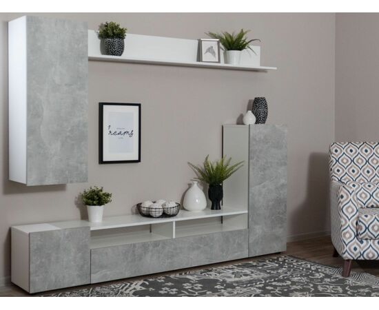 Стенка «Нео», Белый/Ателье светлый, изображение 8 | Интернет магазин мебели и декора LifeDekor