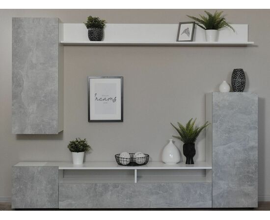 Стенка «Нео», Белый/Ателье светлый, изображение 9 | Интернет магазин мебели и декора LifeDekor