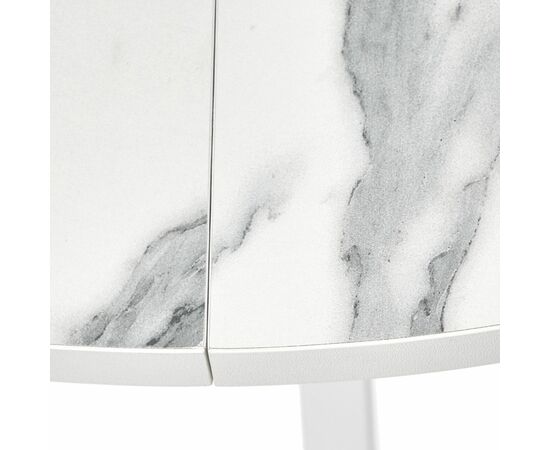 Стол Rudolf круглый раскладной 90-120x90x75см, белый мрамор, белый, изображение 13 | Интернет магазин мебели и декора LifeDekor
