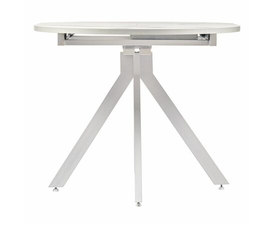 Стол Rudolf круглый раскладной 90-120x90x75см, белый мрамор, белый, изображение 4 | Интернет магазин мебели и декора LifeDekor