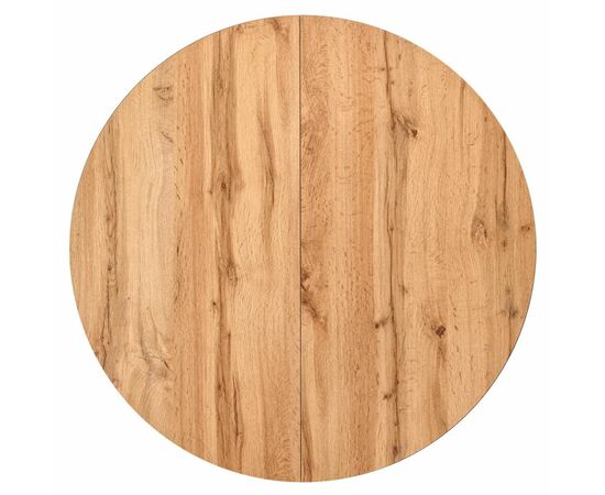 Стол Rudolf круглый раскладной 90-120x90x75см, Дуб Вотан, чёрный, изображение 10 | Интернет магазин мебели и декора LifeDekor