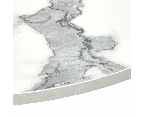 Стол Rudolf круглый раскладной 90-120x90x75см, белый мрамор, белый, изображение 12 | Интернет магазин мебели и декора LifeDekor